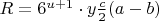 $ R=6^{u+1} \cdot y \frac{c}{2}(a-b)$