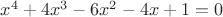$x^4+4x^3-6x^2-4x+1=0$