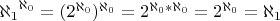 ${\aleph_1}^{\aleph_0} = (2^{\aleph_0})^{\aleph_0} = 2^{\aleph_0 * \aleph_0} = 2^{\aleph_0} = \aleph_1$