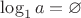 $\log_1a=\varnothing$