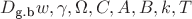 $D_{\text{g.b}}w, \gamma, \Omega, C, A, B, k, T$