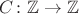 $C\colon\mathbb Z\to\mathbb Z$