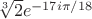 $\sqrt [3] 2 e^{-17 i \pi /18}$