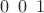 $0\, \, \,0 \,\, \,1$