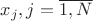 ${x_j}, j = \overline {1,N} $