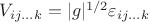 $V_{ij...k}=|g|^{1/2} \varepsilon_{ij...k}$