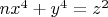 $nx^4+y^4=z^2$