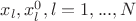 $x_l,x_l^0,l=1,...,N$