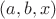 $(a, b, x)$