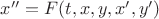 $x'' = F(t,x,y,x',y')$
