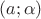 $(a;\alpha)$