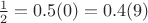 $\frac{1}{2} = 0.5(0)=0.4(9)$