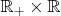 $\mathbb{R_+}\times\mathbb{R}$