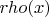 $rho(x)$