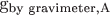 g_{\text{by gravimeter,A}}