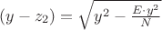 $(y - z_2) = \sqrt { y^2 - \frac {E \cdot y^2} {N}}$
