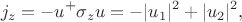 $$j_z=-u^+\sigma_zu=-|u_1|^2+|u_2|^2,$$