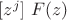 $ [z^j]\ F(z)$