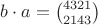 $b\cdot a = \binom{4 3 2 1}{2 1 4 3}$