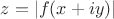 $z = \left| f(x + iy) \right|$