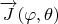 $\overrightarrow J(\varphi,\theta)$