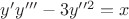 $y'y'''-3y''^2=x$