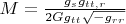 $M = \frac{g_s g_{t t ,r}}{2 G g_{t t} \sqrt{-g_{r r}}}$