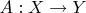 $A:X\rightarrow Y$