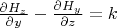 $\frac{\partial H_z}{\partial y} - \frac{\partial H_y}{\partial z} = k$