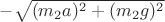 $-\sqrt{(m_2a)^2+(m_2g)^2}$