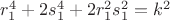 $r_1^4+2s_1^4+2r_1^2s_1^2=k^2$