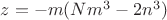$z=-m(Nm^3-2n^3)$