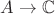 $A\rightarrow\mathbb C$