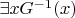 $\exists x G^{-1}(x)$
