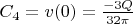 $C_4=v(0)=\frac{-3Q}{32\pi}$
