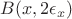 $B(x, 2 \epsilon_x)$