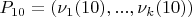 $P_{10}=(\nu_1(10),...,\nu_k(10))$