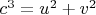 ${{c}^{3}}={{u}^{2}}+{{v}^{2}}$