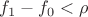 $f_1-f_0 < \rho$