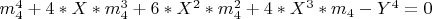 $m_4^4+4*X*m_4^3+6*X^2*m_4^2+4*X^3*m_4- Y^4=0  $