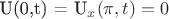 U(0,t) = U_x( \pi, t) = 0