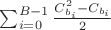 $\sum_{i=0}^{B-1}\frac{C_{b_i}^2-C_{b_i}}{2}$
