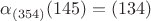 $\alpha_{(354)}(145)=(134)$