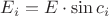 $E_i = E\cdot\sin c_i$