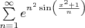 $\sum\limits_{n=1}^{\infty} e^{n^2 \sin \left( \frac{x^2+1}{n}\right )}$
