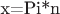 x=Pi*n