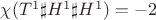 $\chi (T^1\sharp H^1\sharp H^1)=-2$