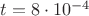 $t=8 \cdot 10^{-4}$ $t=8 \cdot 10^{-4}$