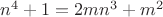 $n^4+1=2mn^3+m^2$