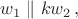 $w_1\parallel kw_2\,,$
